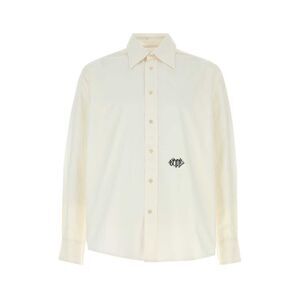 Bode Men White Poplin Monogrammed Shirt